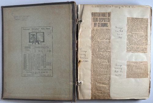 World War I Clipping Scrapbook
