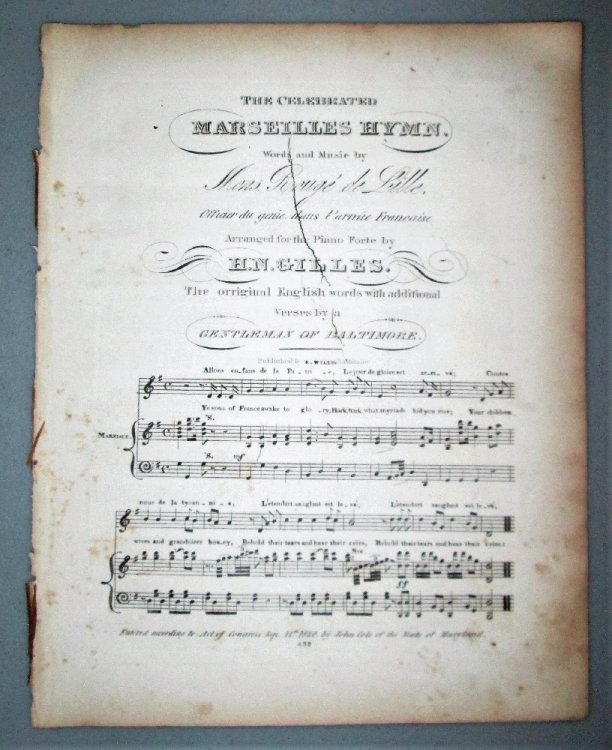 Image for The Celebrated Marseilles Hymn: The Celebrated Marseilles Hymn: