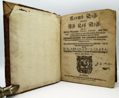 Image for Reimb Dich Oder Ich Liss Dich: Abraham S. Clara Reimb Dich Oder Ich Liss Dich: Abraham S. Clara