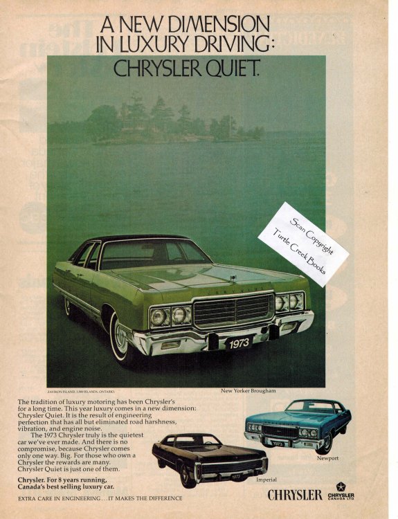 Image for Chrysler Corporation New Yorker Brougham Ad - 1972 Vintage Advertisement Chrysler Corporation New Yorker Brougham Ad - 1972 Vintage Advertisement