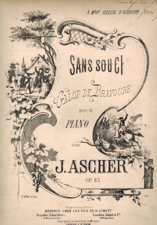 Image for Sans Souci Galop De Bravoure Op 83 - Vintage Piano Sheet Music Sans Souci Galop De Bravoure Op 83 - Vintage Piano Sheet Music