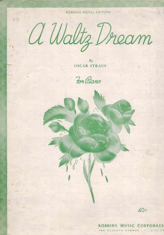 Image for A Waltz Dream - Piano Sheet Music A Waltz Dream - Piano Sheet Music