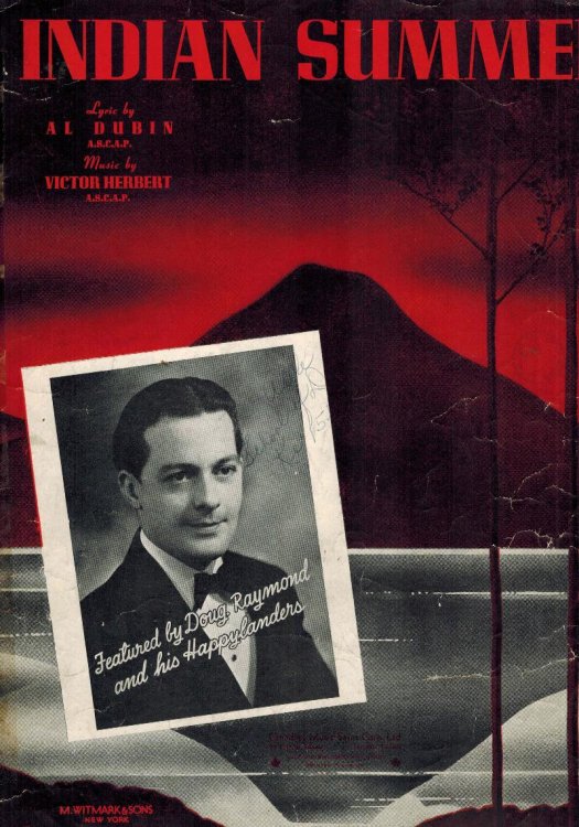 Image for Indian Summer - Vintage Sheet Music - Doug Raymond Cover Indian Summer - Vintage Sheet Music - Doug Raymond Cover