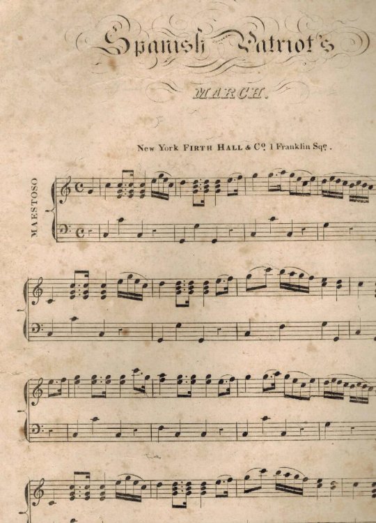 Image for Spanish Patriot's March - Vintage Piano Sheet Music Spanish Patriot's March - Vintage Piano Sheet Music