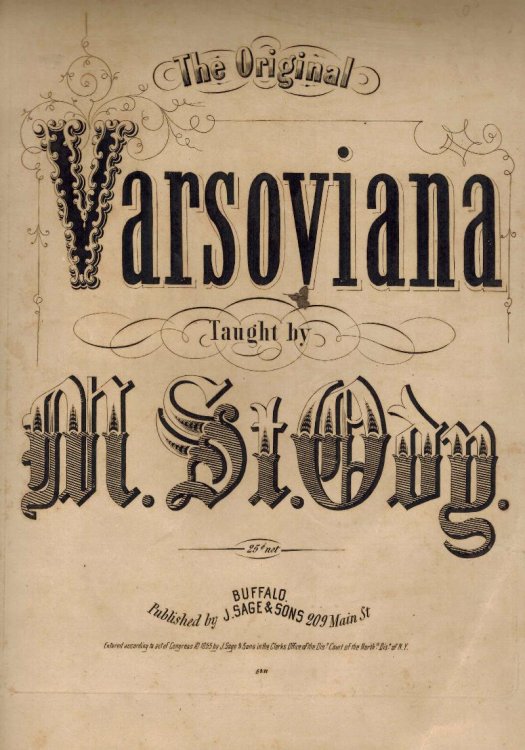 Image for The Original Varsoviana Taught By M St. Ong - Vintage Sheet Music The Original Varsoviana Taught By M St. Ong - Vintage Sheet Music
