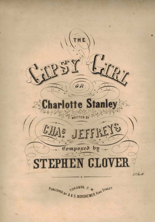 Image for The Gypsy ( Gipsy ) Girl or Charlotte Stanley - Vintage Piano Sheet Music The Gypsy ( Gipsy ) Girl or Charlotte Stanley - Vintage Piano Sheet Music