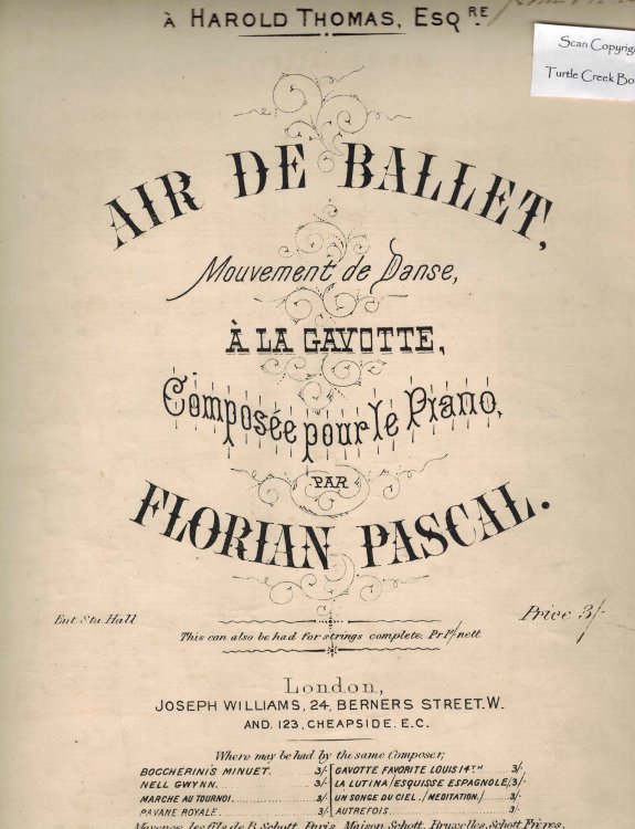 Image for Air De Ballet Mouvement De Danse - Piano Sheet Music Air De Ballet Mouvement De Danse - Piano Sheet Music