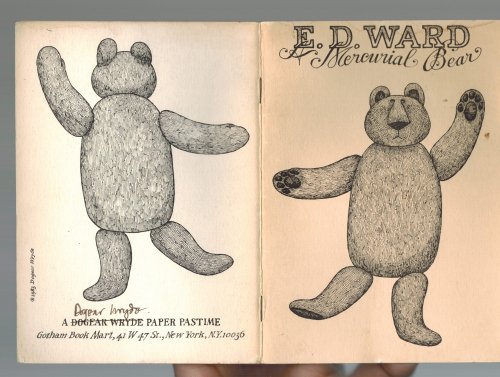 Image for A Mercurial Bear - A Dogear Wryde Paper Pastime Autographed By Edward Gorey in Custom Double Glazed Window Box Case A Mercurial Bear - A Dogear Wryde Paper Pastime Autographed By Edward Gorey in Custom Double Glazed Window Box Case