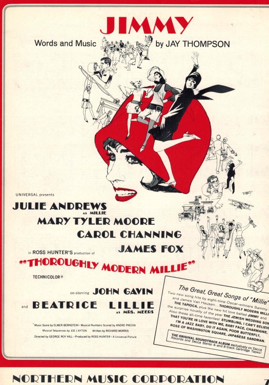 Jimmy - Sheet Music from Thoroughly Modern Millie - Julie Andrews Cover