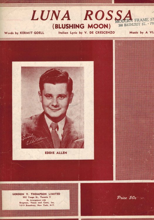 Image for Luna Rossa - Blushing Moon - Sheet Music - Eddie Allen Cover Luna Rossa - Blushing Moon - Sheet Music - Eddie Allen Cover
