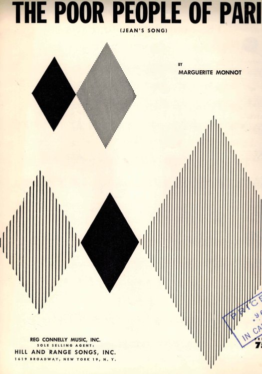 Image for Poor People of Paris ( Jean's Song ) - Sheet Music Poor People of Paris ( Jean's Song ) - Sheet Music