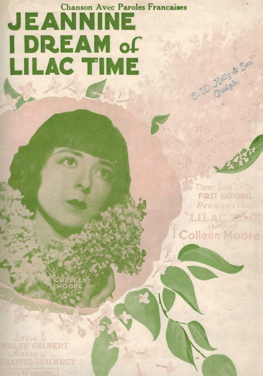 Image for Jeannine I Dream of Lilac Time - Au Temps De Lilas - Waltz Balled Colleen Moore Cover - Vintage Sheet Music Jeannine I Dream of Lilac Time - Au Temps De Lilas - Waltz Balled Colleen Moore Cover - Vintage Sheet Music
