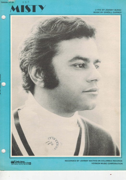 Image for Misty - Johnny Mathis Sheet Music Misty - Johnny Mathis Sheet Music