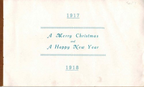 Image for 1917 - 1918 Merry Christmas and Happy New Year Greeting Card World War One 1917 - 1918 Merry Christmas and Happy New Year Greeting Card World War One