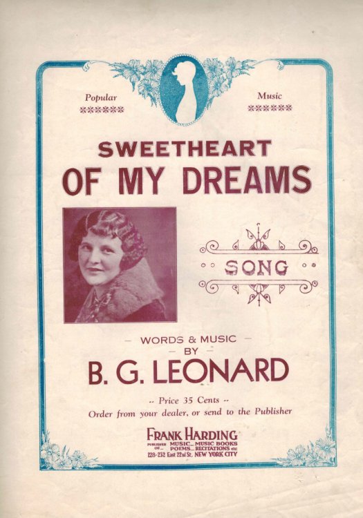 Image for Sweetheart of My Dreams Song - Vintage Sheet Music Sweetheart of My Dreams Song - Vintage Sheet Music