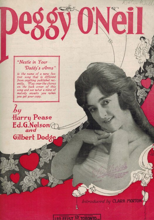 Image for Peggy O'Neil - Vintage Sheet Music Clara Morton Cover Peggy O'Neil - Vintage Sheet Music Clara Morton Cover