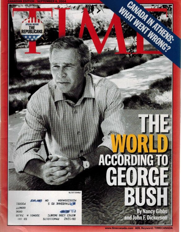 Image for Time Magazine 6 September 2004 - The World According to George Bush - Canadian Edition Time Magazine 6 September 2004 - The World According to George Bush - Canadian Edition