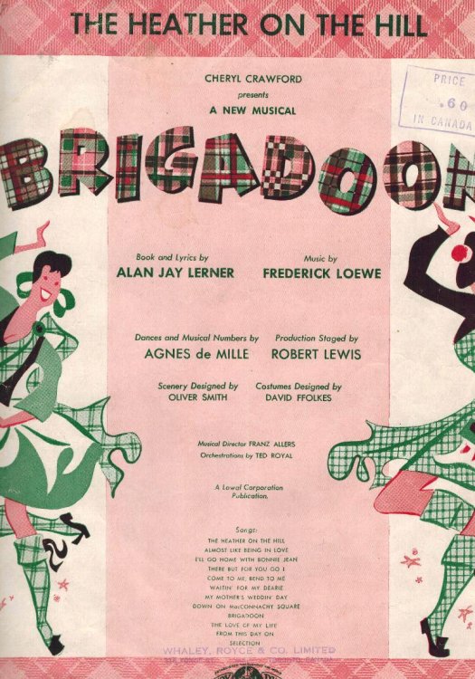 Image for The Heather on the Hill - Sheet Music from Brigadoon - Highland Dancer Cover The Heather on the Hill - Sheet Music from Brigadoon - Highland Dancer Cover