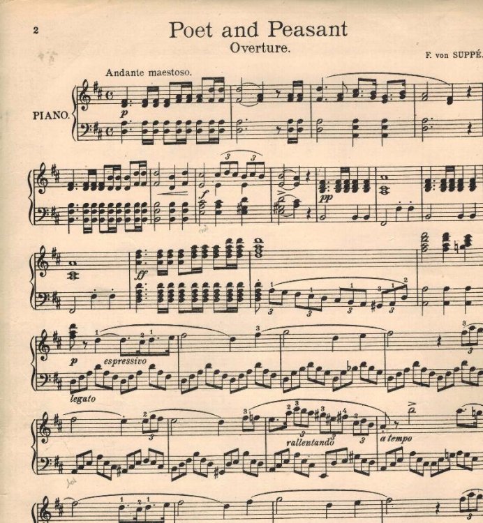 Image for Poet and Peasant Overture for Piano - Sheet Music Poet and Peasant Overture for Piano - Sheet Music