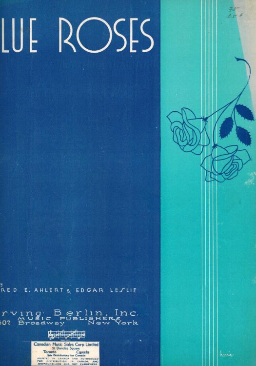 Image for Blue Roses - Vintage Sheet Music Blue Roses - Vintage Sheet Music