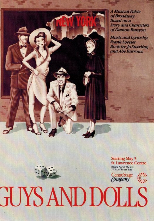 Guys and Dolls - 1984 Playbill St. Lawrence Centre - Toronto