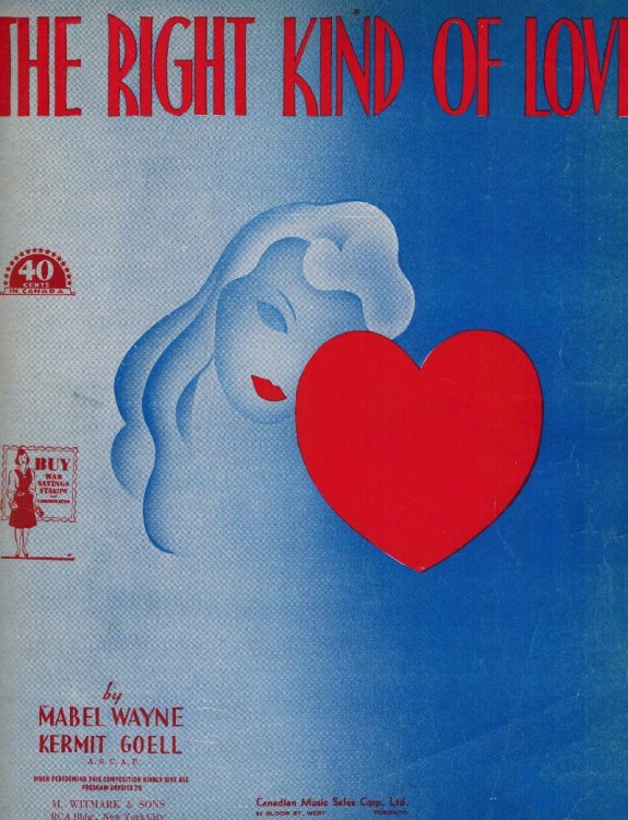 Image for The Right Kind of Love - Vintage Sheet Music The Right Kind of Love - Vintage Sheet Music