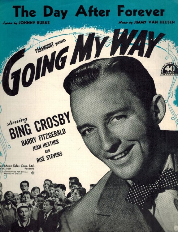 Image for The Day After Forever from Going my Way - Bing Crosby Cover - Vintage Sheet Msuci The Day After Forever from Going my Way - Bing Crosby Cover - Vintage Sheet Msuci