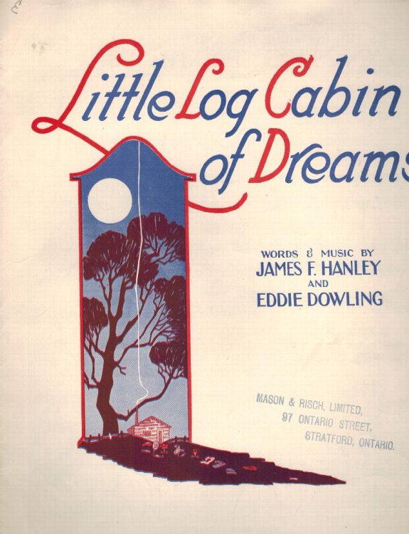Image for Little Log Cabin Of Dreams - Vintage Sheet Music Little Log Cabin Of Dreams - Vintage Sheet Music