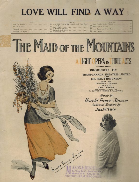 Image for Love Will Find a Way - Vintage Sheet Music from A Light Opera in Three Acts - Viva Daron Cover Love Will Find a Way - Vintage Sheet Music from A Light Opera in Three Acts - Viva Daron Cover