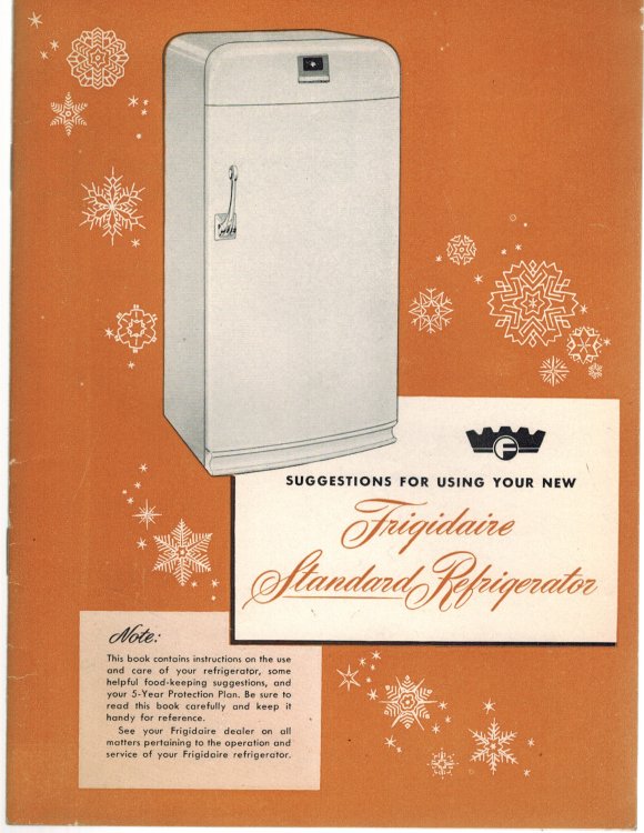 Suggestions for Using Your New Frigidaire Standard Refrigerator - SO-02 Model Manual 1954