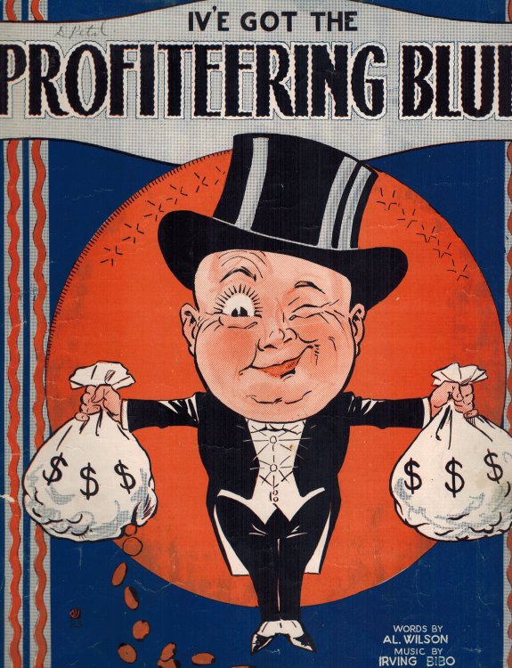 Image for I've Got the Profiteering Blues - Vintage Sheet Music I've Got the Profiteering Blues - Vintage Sheet Music