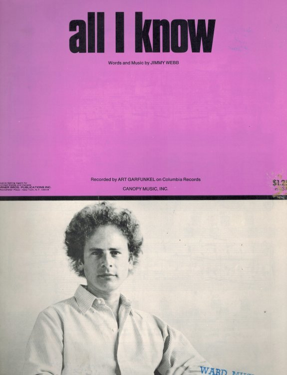 Image for All I Know - Sheet Music - Art Garfunkel Cover All I Know - Sheet Music - Art Garfunkel Cover