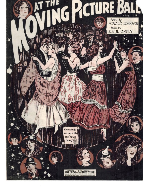 Image for At the Moving Picture Ball - Vintage Sheet Music - Alice Brady, Douglas Fairbanks, Mary Pickford, Charlie Chaplin, Blanche Sweet Cover At the Moving Picture Ball - Vintage Sheet Music - Alice Brady, Douglas Fairbanks, Mary Pickford, Charlie Chaplin, Blanche Sweet Cover