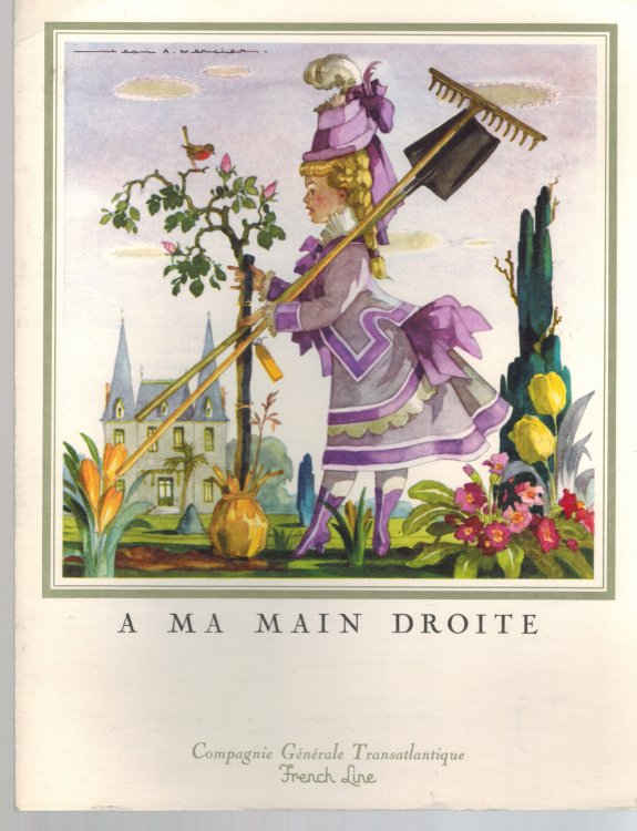 A Ma Main Droite - MENU du PAQUEBOT 