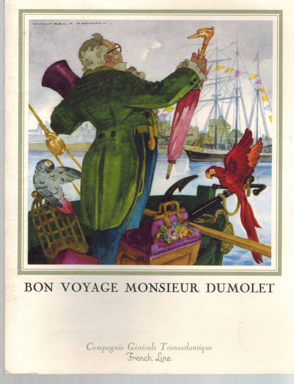 Bon Voyage Monsieur Dumolet - MENU du PAQUEBOT 