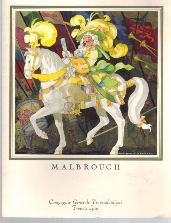 Image for Malbrough - MENU du PAQUEBOT Malbrough - MENU du PAQUEBOT