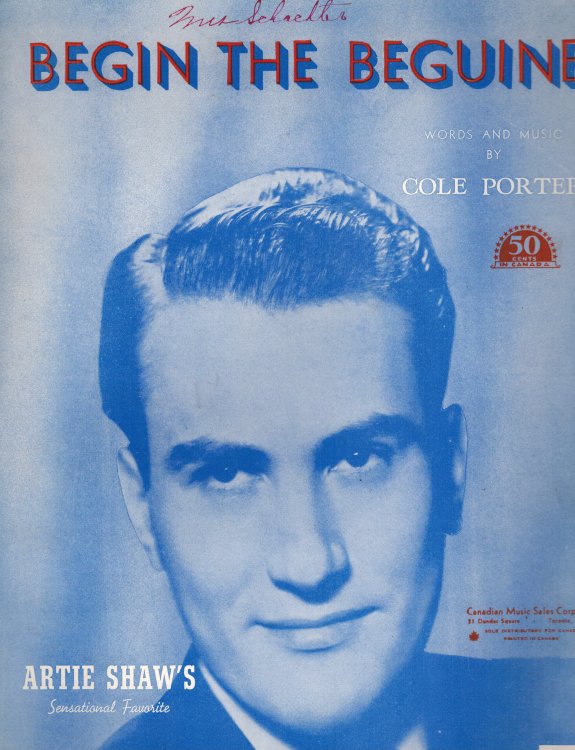 Image for Begin the Beguine - Artie Shaw Cover - Vintage Sheet Music Begin the Beguine - Artie Shaw Cover - Vintage Sheet Music