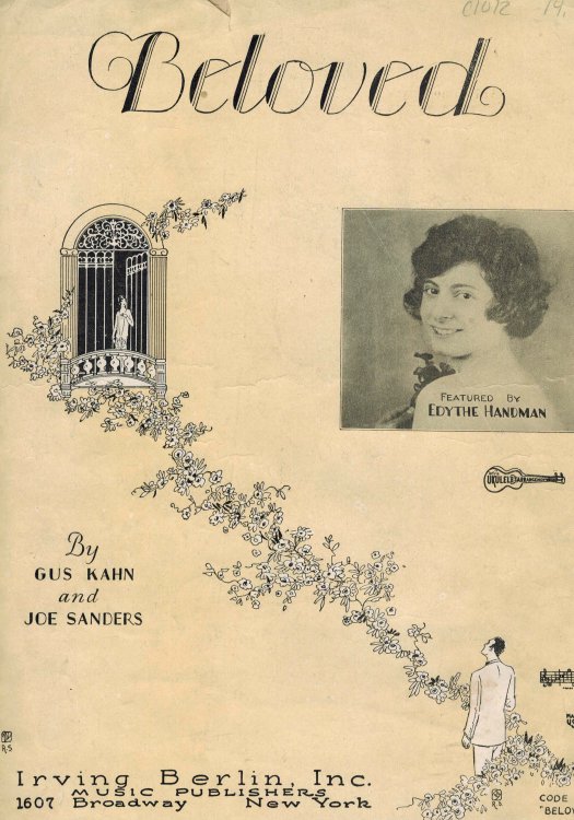 Beloved - Vintage Sheet Music - Edythe Handman Cover