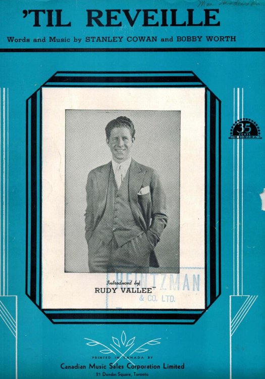 Image for 'Til ( Until ) Reveille - Vintage Sheet Music - Rudy Vallee Cover 'Til ( Until ) Reveille - Vintage Sheet Music - Rudy Vallee Cover