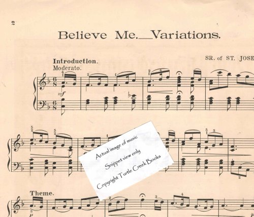 Image for Believe Me - Variations -- Vintage Sheet Music Believe Me - Variations -- Vintage Sheet Music