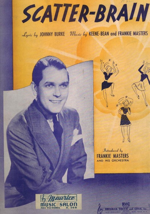 Image for Scatter - Brain ( Scatterbrain ) Frankie Masters Cover - Vintage Sheet Music Scatter - Brain ( Scatterbrain ) Frankie Masters Cover - Vintage Sheet Music