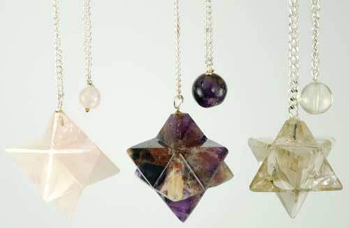 Assorted Gemstone Flower Pendulum