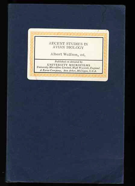 RECENT STUDIES IN AVAIN BIOLOGY. (Authorized Facsimile)