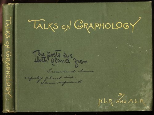 Image for TALKS ON GRAPHOLOGY TALKS ON GRAPHOLOGY