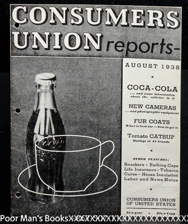 Image for CONSUMERS UNION OF UNITED STATES AUGUST 1938 CONSUMERS UNION OF UNITED STATES AUGUST 1938
