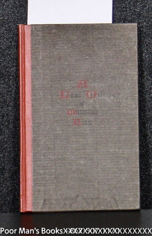 Image for A LAST WILL OF WILLISTON FISH A LAST WILL OF WILLISTON FISH