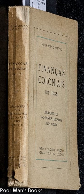 Image for FINANCAS COLONIAIS EM 1935. RELATORIO DOS ORNAMENTOS COLONIAIS PARA 1935-1936 FINANCAS COLONIAIS EM 1935. RELATORIO DOS ORNAMENTOS COLONIAIS PARA 1935-1936