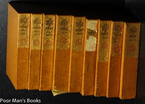 ODES AND EPODES OF HORACE [9 OF 10 SLIPCASED VOLUMES]