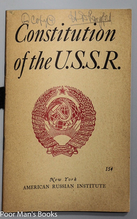 Image for CONSTITUTION OF THE U.S.S.R. CONSTITUTION OF THE U.S.S.R.