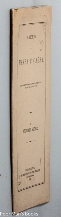Image for MEMOIR OF HENRY C. CAREY MEMOIR OF HENRY C. CAREY